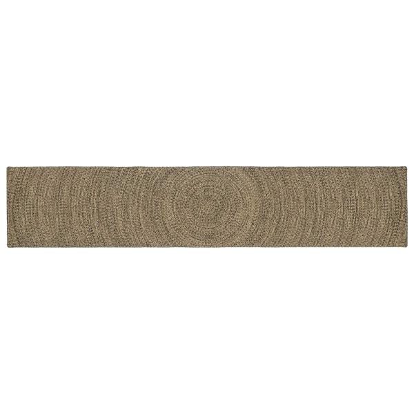 ARDEBO.de - Bereichsteppich Natur und Schwarz 80 x 400 cm Jute