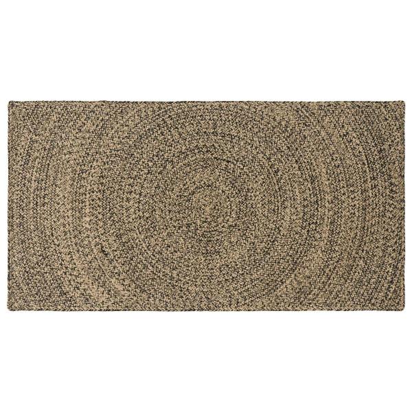 ARDEBO.de - Bereichsteppich Natürlich und Schwarz 100 x 200 cm Jute
