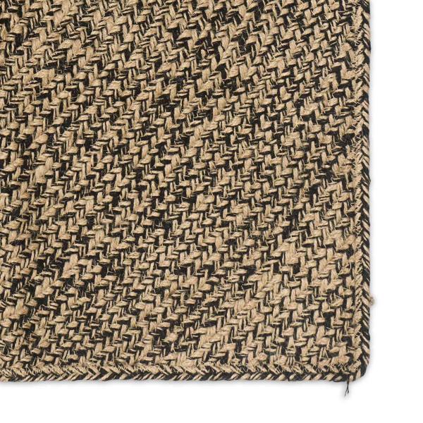 Bereichsteppich Natürlich und Schwarz 100 x 200 cm Jute