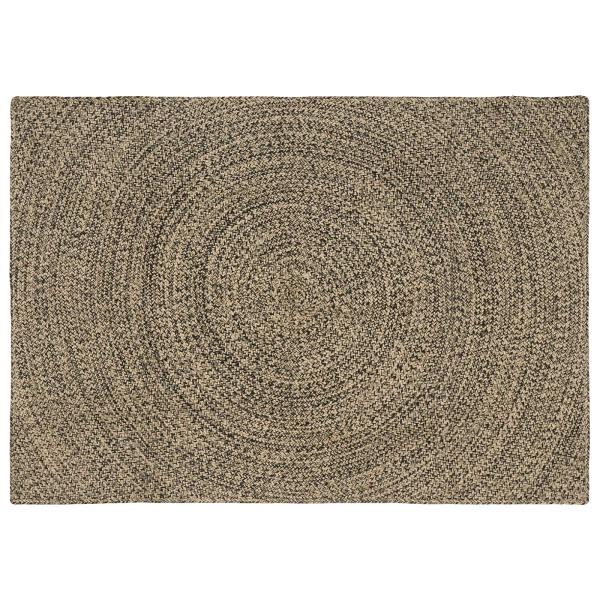 ARDEBO.de - Bereichsteppich Natürlich und Schwarz 120 x 170 cm Jute