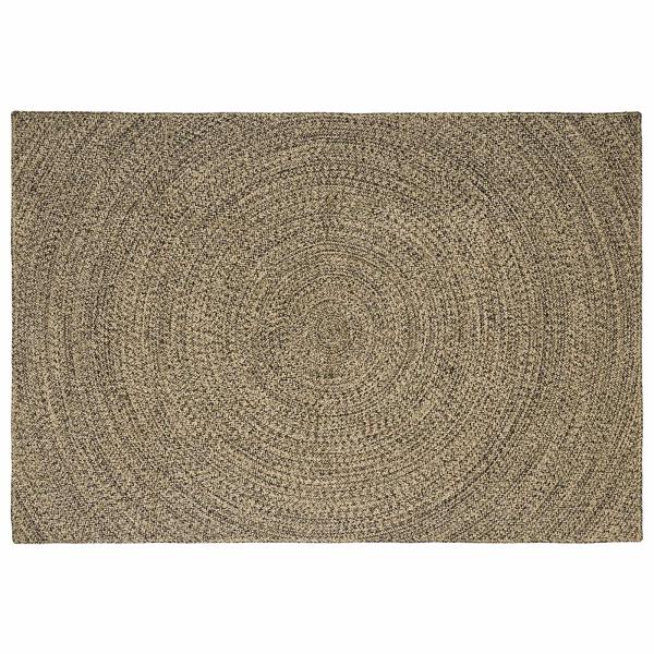 ARDEBO.de - Bereichsteppich Natürlich und Schwarz 240 x 340 cm Jute