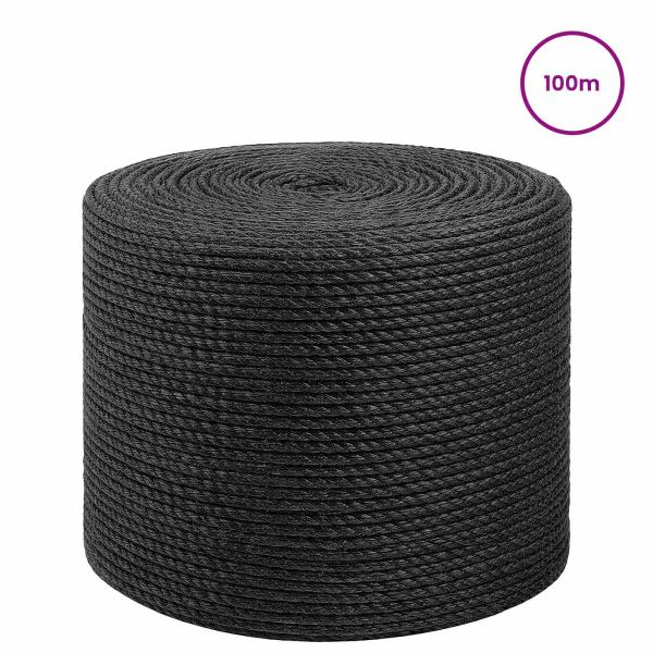 Juteschnur 10 stk. 2 mm Schwarz 100% Tossa Jute