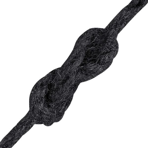 Juteschnur 10 stk. 2 mm Schwarz 100% Tossa Jute
