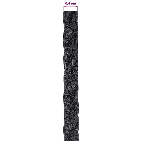 Juteschnur 4 mm Schwarz 100% Tossa Jute