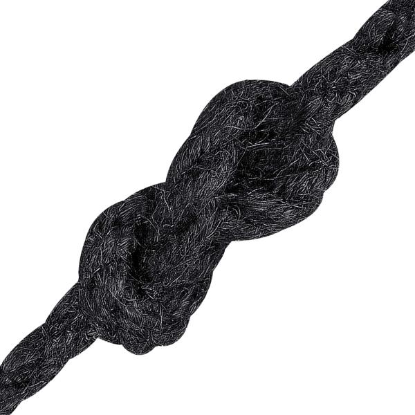 Juteseil 6 mm Schwarz 100% Tossa Jute