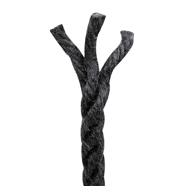 Juteseil 6 mm Schwarz 100% Tossa Jute