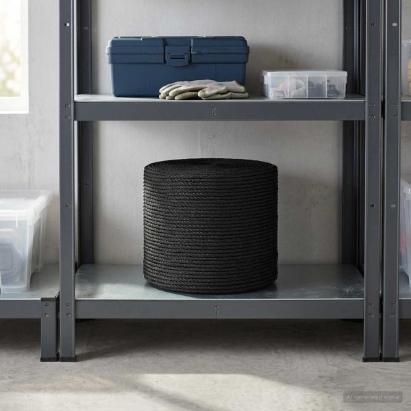 ARDEBO.de - Juteseil 8 mm Schwarz 100% Tossa Jute