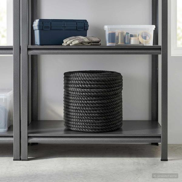 ARDEBO.de - Juteseil 10 mm Schwarz 100% Tossa Jute