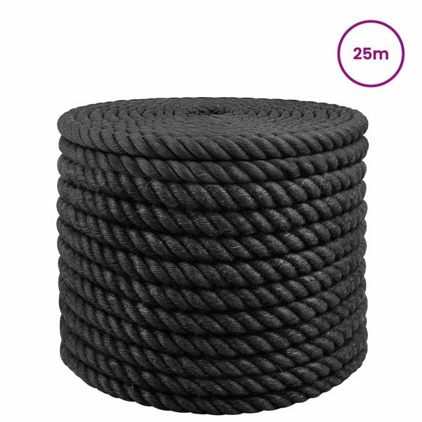Juteseil 16 mm Schwarz 100% Tossa Jute