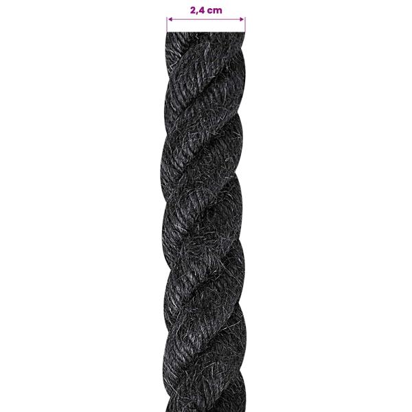 Juteseil 24 mm Schwarz 100% Tossa Jute