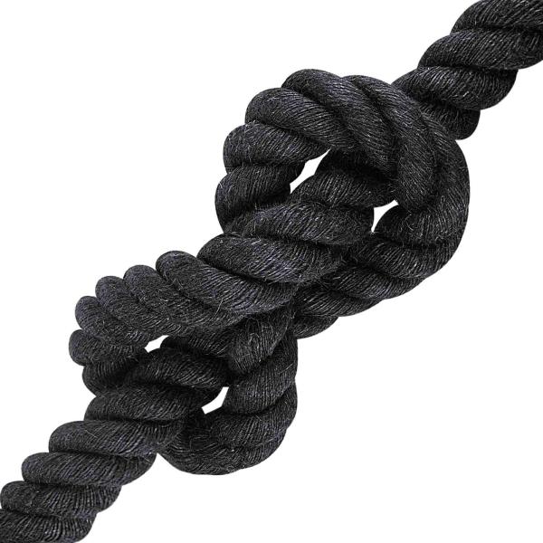 Juteseil 30 mm Schwarz 100% Tossa Jute
