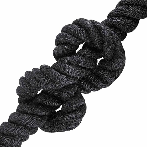 Juteseil 40 mm Schwarz 100% Tossa Jute