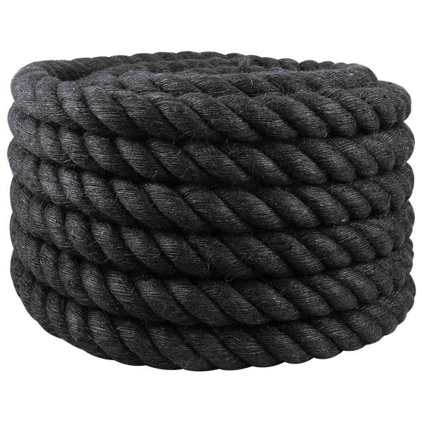 ARDEBO.de - Juteseil 40 mm Schwarz 100% Tossa Jute