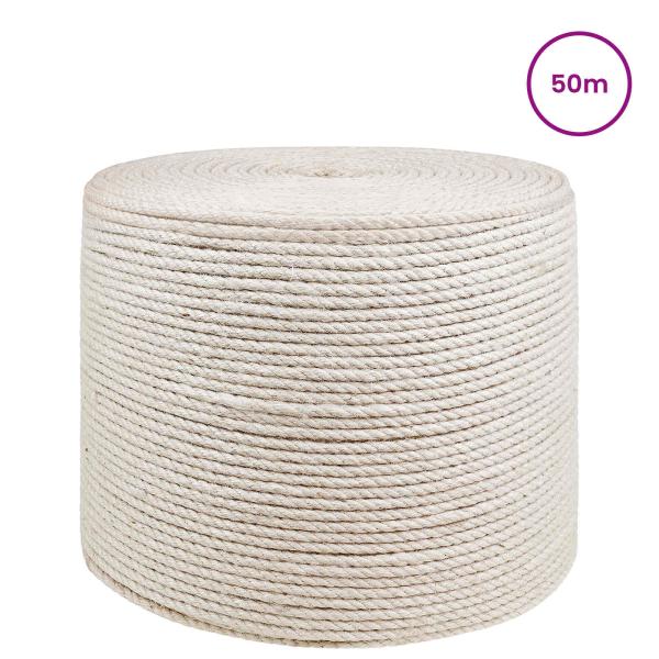 Juteschnur 4 mm Weiß 100% Tossa Jute