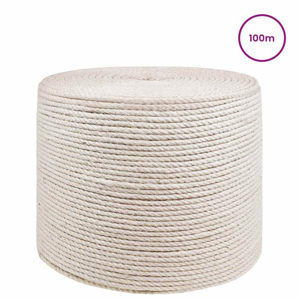 Juteschnur 4 mm Weiß 100% Tossa Jute