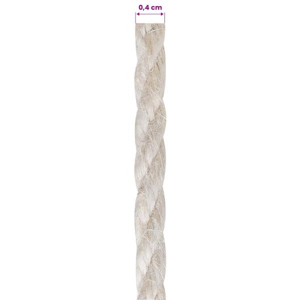 Juteschnur 4 mm Weiß 100% Tossa Jute