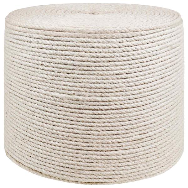 ARDEBO.de - Juteseil 6 mm Weiß 100% Tossa Jute