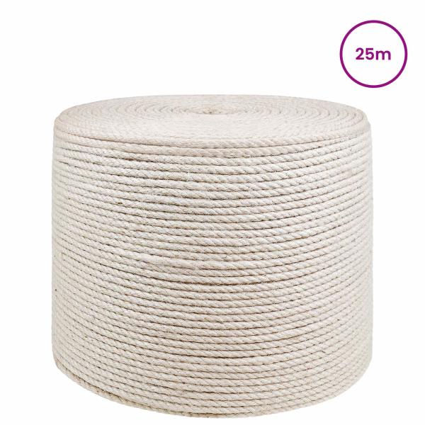Juteseil 6 mm Weiß 100% Tossa Jute