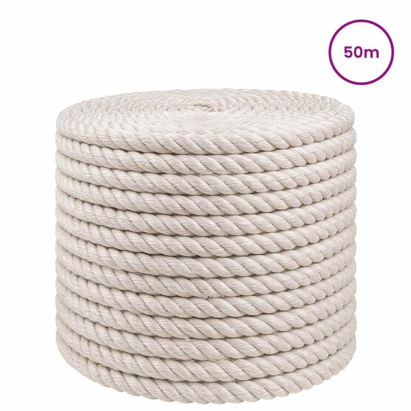 Juteseil 12 mm Weiß 100% Tossa Jute