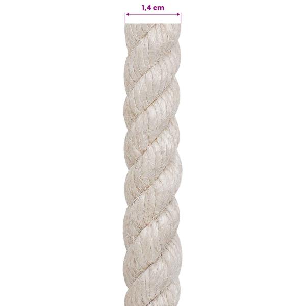 Juteseil 14 mm Weiß 100% Tossa Jute