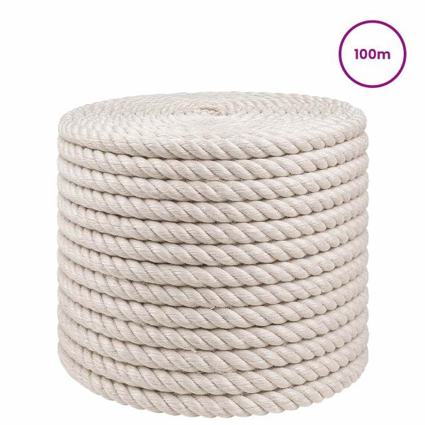 Juteseil 14 mm Weiß 100% Tossa Jute