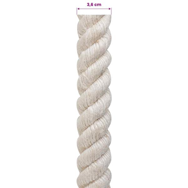 Juteseil 36 mm Weiß 100% Tossa Jute