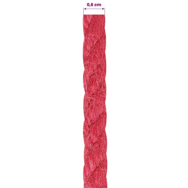 Juteseil 6 mm Rot 100% Tossa Jute