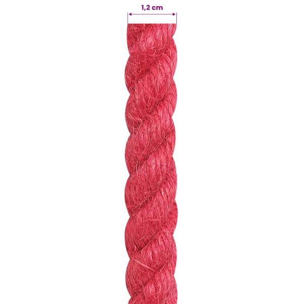 Juteseil 12 mm Rot 100% Tossa Jute