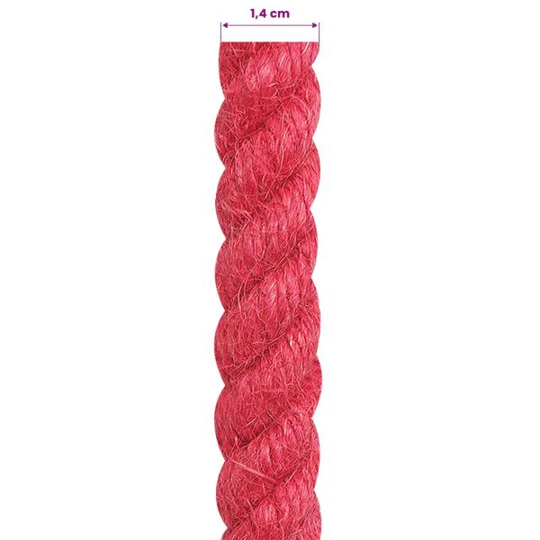 Juteseil 14 mm Rot 100% Tossa Jute
