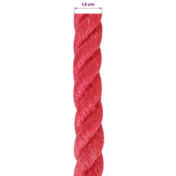 Juteseil 16 mm Rot 100% Tossa Jute
