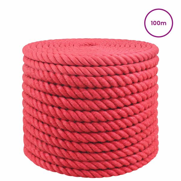 Juteseil 20 mm Rot 100% Tossa Jute