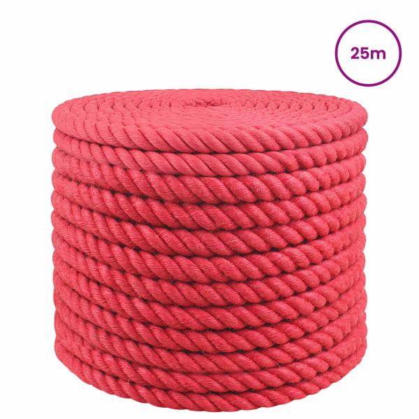 Juteseil 24 mm Rot 100% Tossa Jute