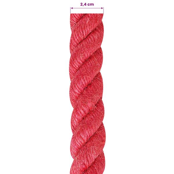 Juteseil 24 mm Rot 100% Tossa Jute