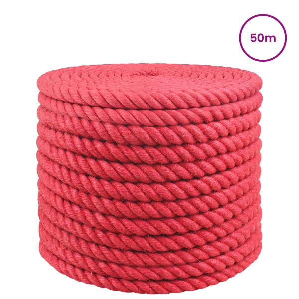 Juteseil 24 mm Rot 100% Tossa Jute