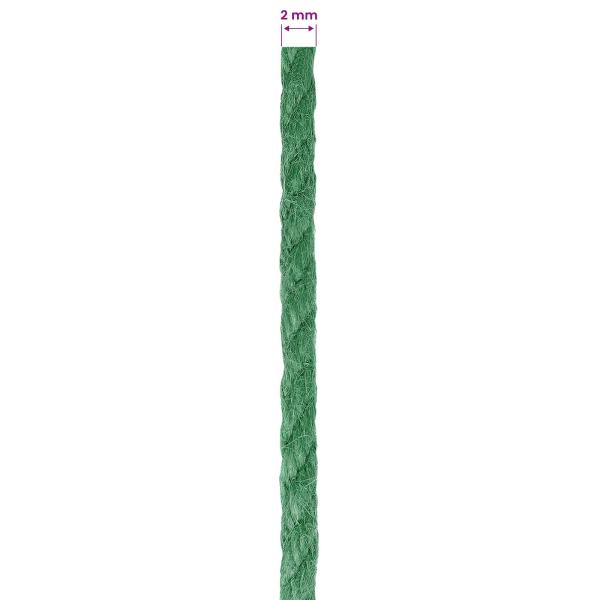 2 Stk. 2 mm Grün 100% Tossa Jute