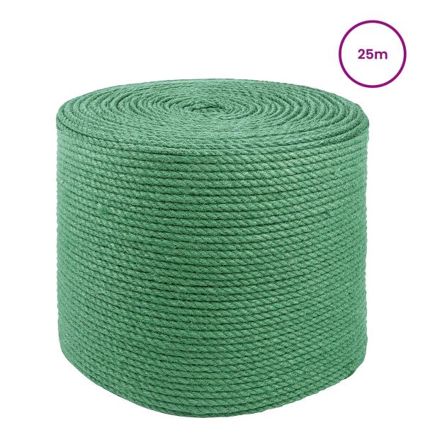 Juteseil 6 mm Grün 100% Tossa Jute