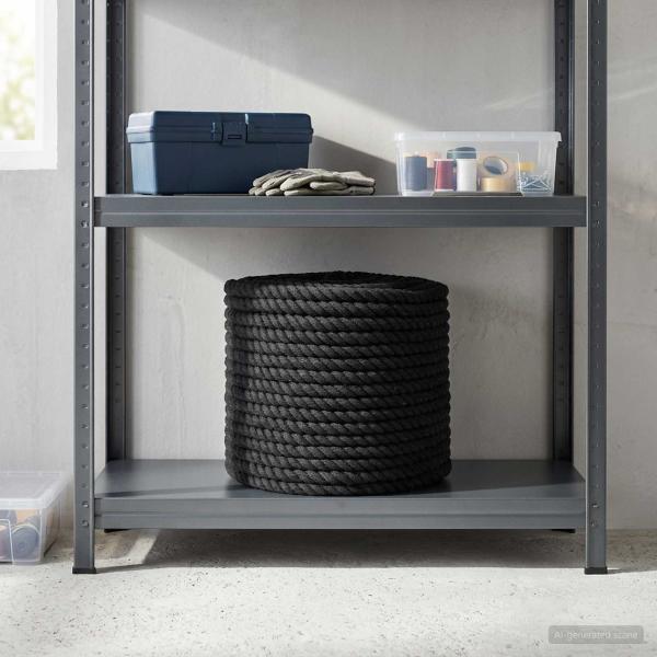 ARDEBO.de - Baumwollseil 12 mm 25 m Schwarz 100% Baumwolle