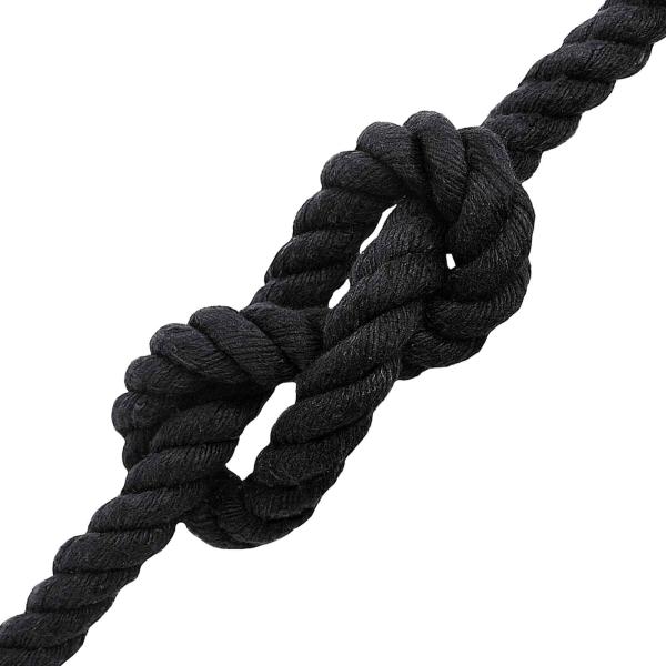 Baumwollseil 16 mm 25 m Schwarz 100% Baumwolle