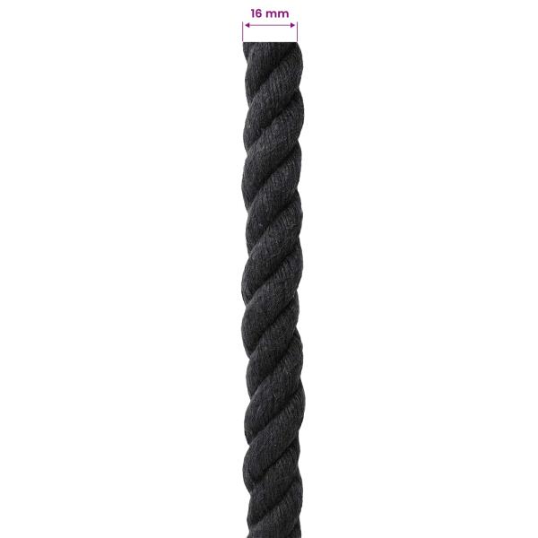 Baumwollseil 16 mm 25 m Schwarz 100% Baumwolle