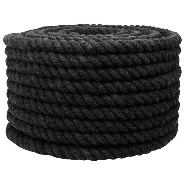 ARDEBO.de - Baumwollseil 20 mm 100 m Schwarz 100% Baumwolle