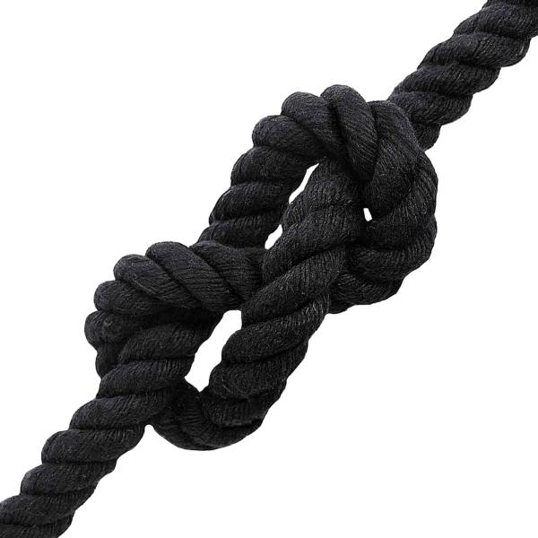 Baumwollseil 20 mm 100 m Schwarz 100% Baumwolle