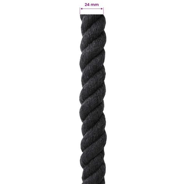 Baumwollseil 24 mm 50 m Schwarz 100% Baumwolle