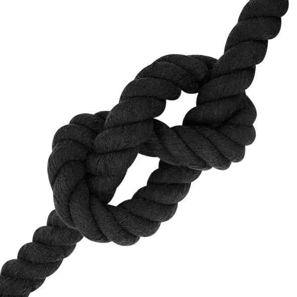 Baumwollseil 36 mm 25 m Schwarz 100% Baumwolle