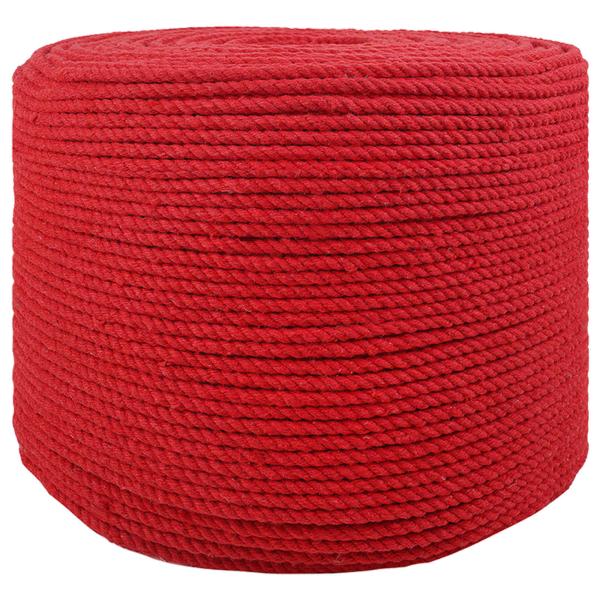 ARDEBO.de - Baumwollzwirn 4 mm 500 m Rot 100% Baumwolle