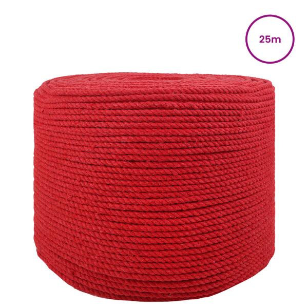 Baumwollseil 8 mm 25 m Rot 100% Baumwolle