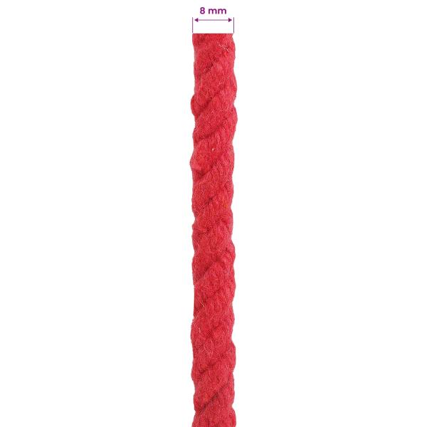 Baumwollseil 8 mm 250 m Rot 100% Baumwolle