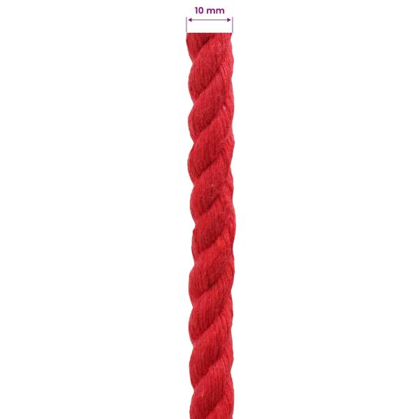 Baumwollseil 10 mm 250 m Rot 100% Baumwolle