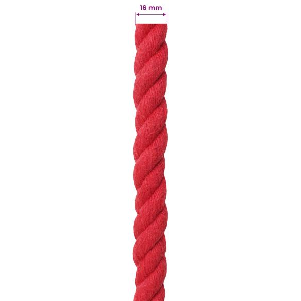 Baumwollseil 16 mm 25 m Rot 100% Baumwolle