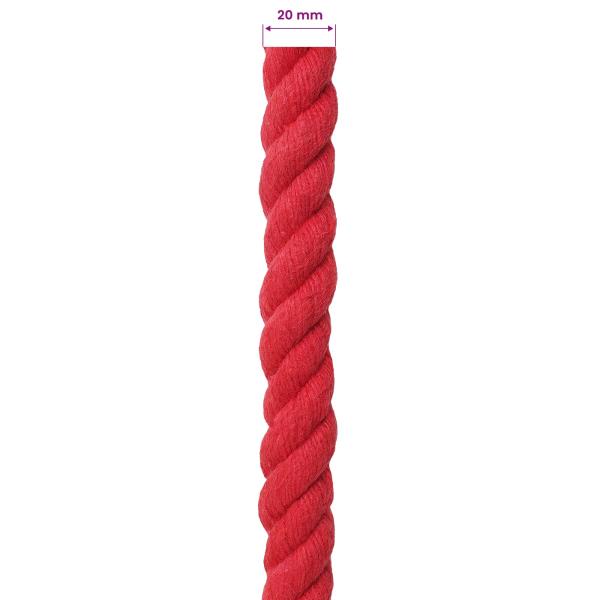 Baumwollseil 20 mm 25 m Rot 100% Baumwolle