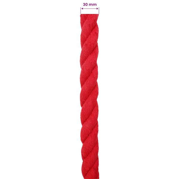 Baumwollseil 30 mm 50 m Rot 100% Baumwolle